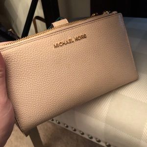 Authentic light pink MK wallet wristlet